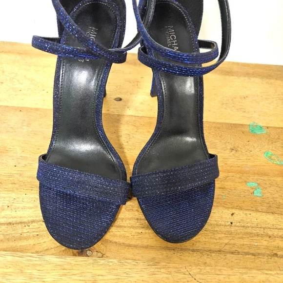 Michael Kors Antonia Sandal Glitter Lurex Size 7.5 - Picture 15 of 16